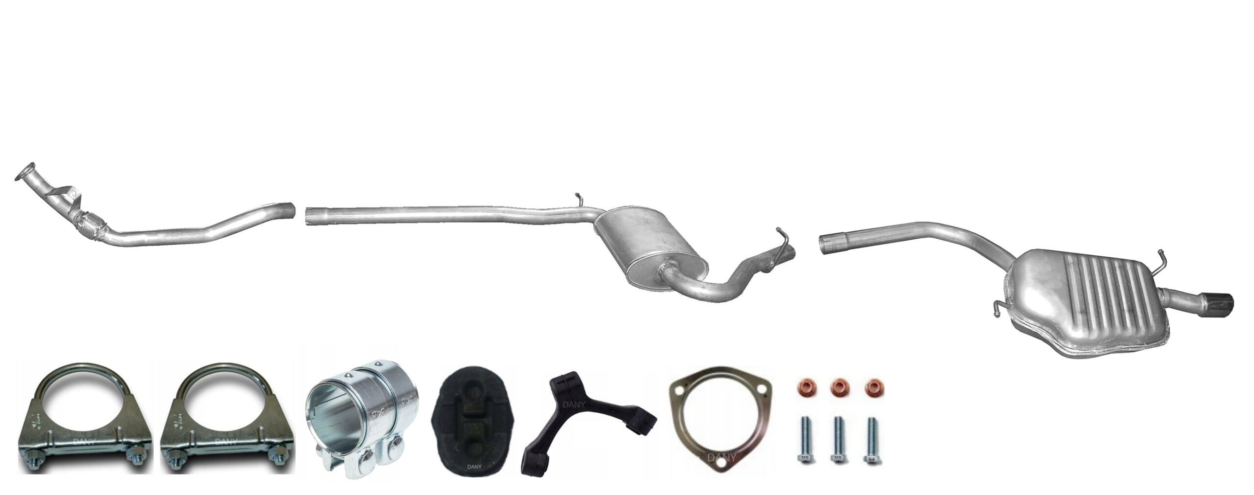 Audi A4 B6 2.0 Tłumik Układ Wydechowy Komplet