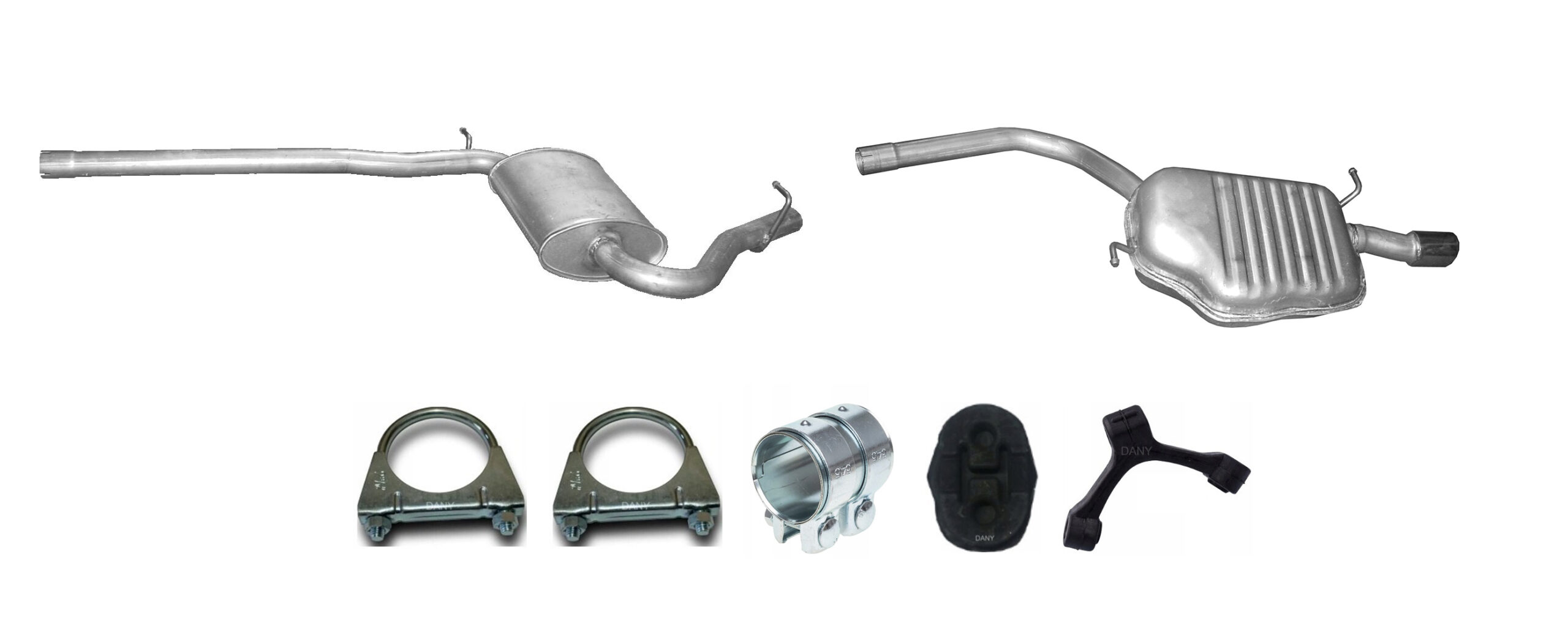 Audi A4 B6 + B7 2.0 Tłumik Środkowy Końcowy