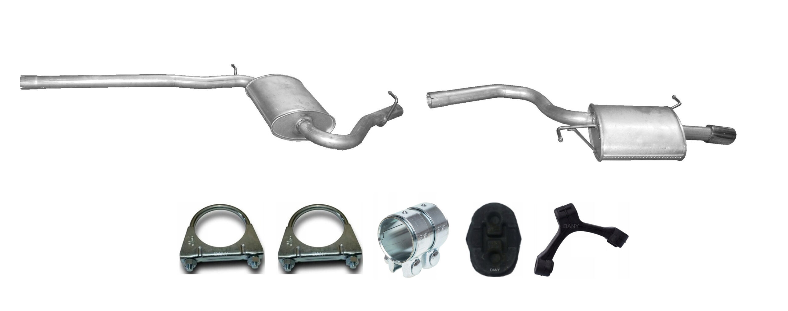 Audi A4 B6 + B7 2.0 Tłumik Środkowy Końcowy