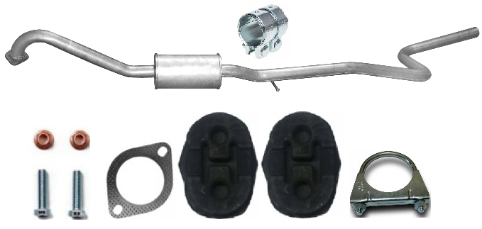 Ford Fiesta 1.6 TDCi Turbo Diesel Hatchback 2005-2006 Tłumik Środkowy