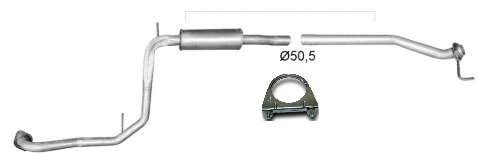 HONDA CIVIC IX 1.8i VTEC KOMBI LIFTBACK 2012-2016 TŁUMIK ŚRODKOWY