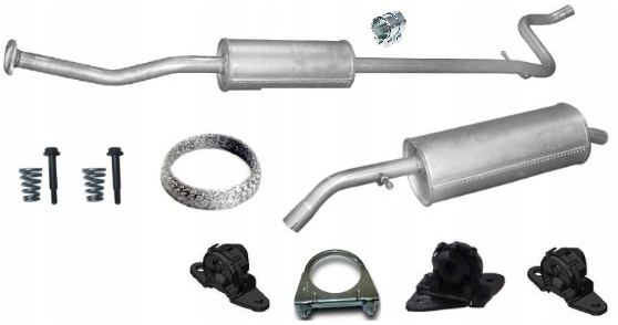 Citroen C2 1,4 2003-2010 Tłumik Komplet Układ