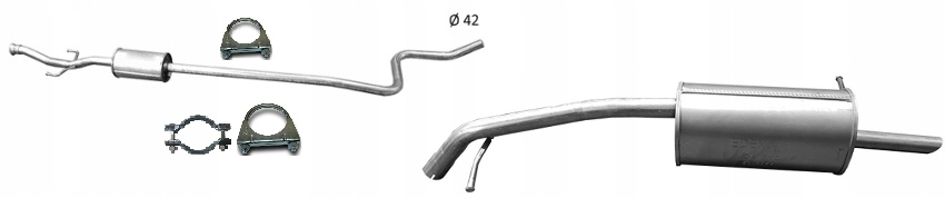 Citroen C-Elysse 1.6 Vti 2012-0/0 Tłumik Komplet