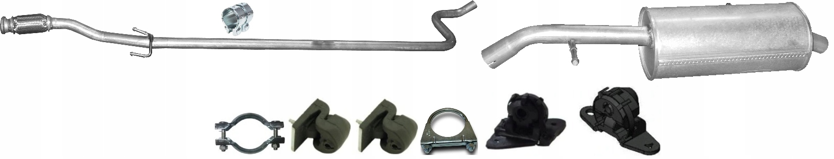 Citroen C2 1.4 Hdi 2003-2005 Tłumik Rura Komplet