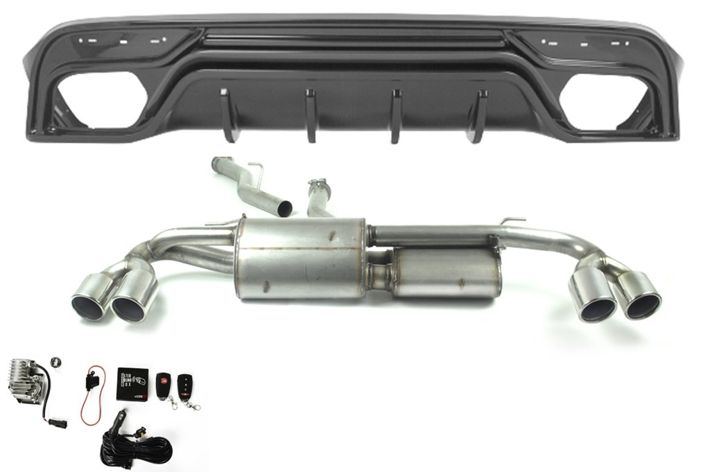 Tłumik Końcowy Nierdzewka Alfa  Romeo Stelvio  Suv 2.0T 148/206 kW  2016-0/00 Quattro Terminali  Aktywny Zawór