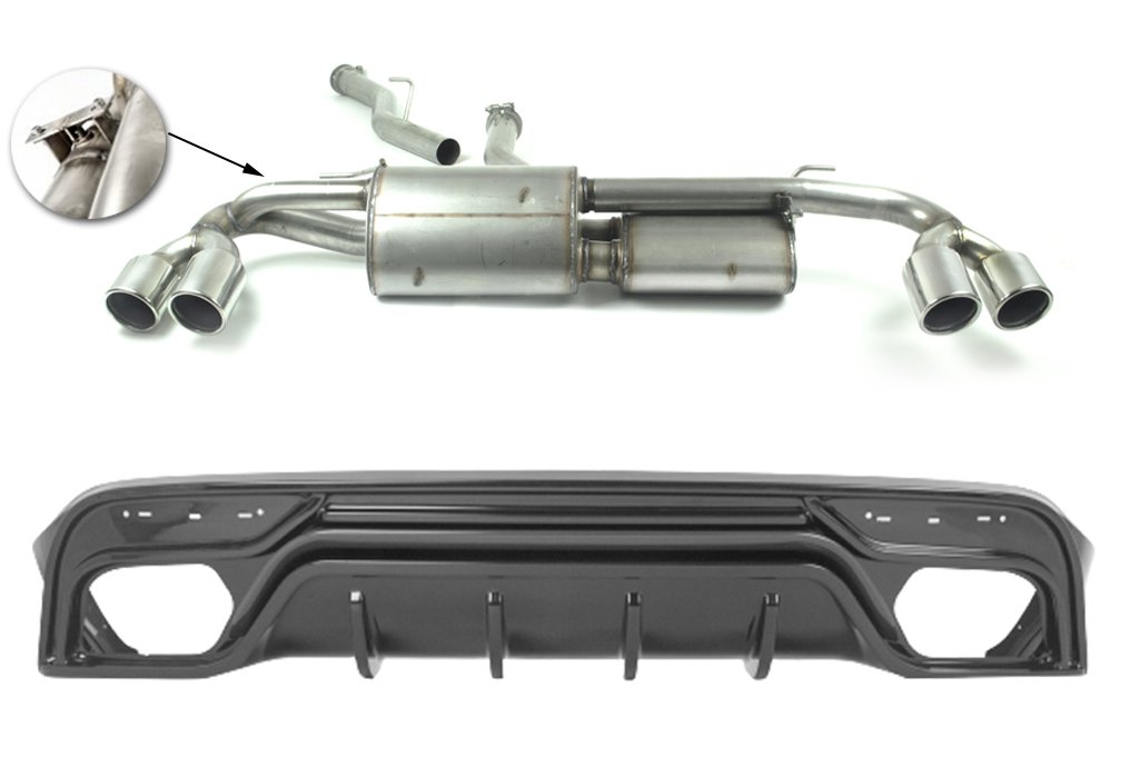 Tłumik Końcowy Nierdzewka Alfa  Romeo Stelvio  Suv 2.0T 148/206 kW  2016-0/00  Zawór Quattro Terminali