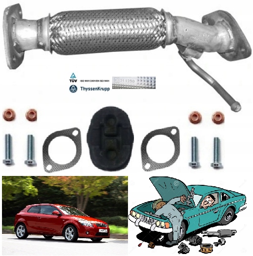 Kia Cee`D 1.41.6 16v (2006-2009) 3 I 5 Drzwi Rura Złącze Elastyczne