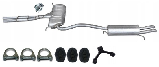 Audi A6 2.4i 2.8i 1997-05/2001 Tłumik Końcowy  Środkowy