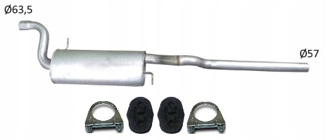 Dodge Grand Caravan 3.8 2005-2007 Tłumik Środkowy