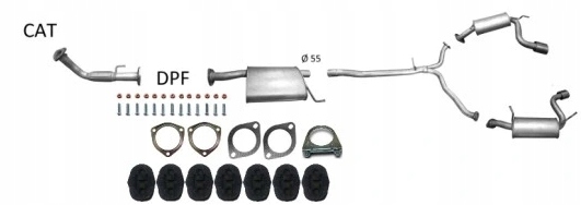 Chevrolet Captiva 2.0 D Vcdi 2006-2011 Tłumik Komplet