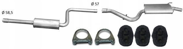 Chrysler Sebring 2.0 2.4 2.7 2001- Tłumik Komplet