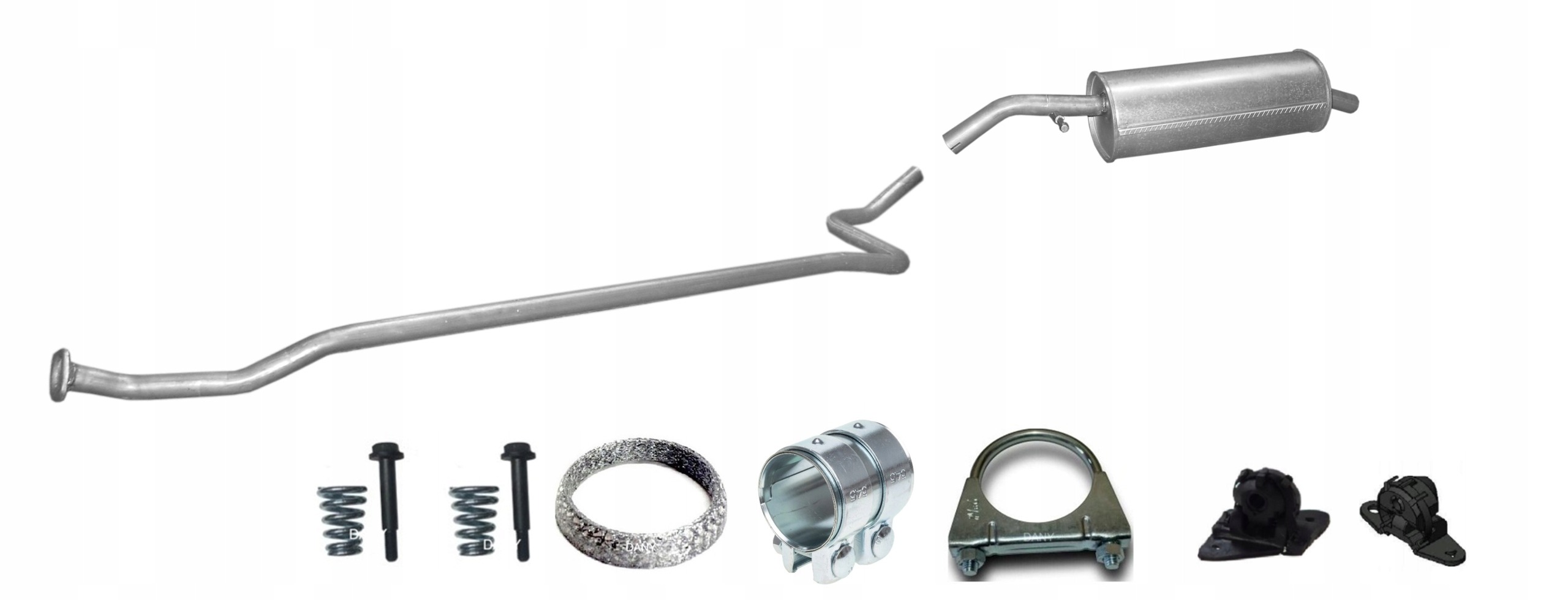 Citroen C2 1.1i 45kW 2003-2005 Rura Środkowa Tłumik Końcowy