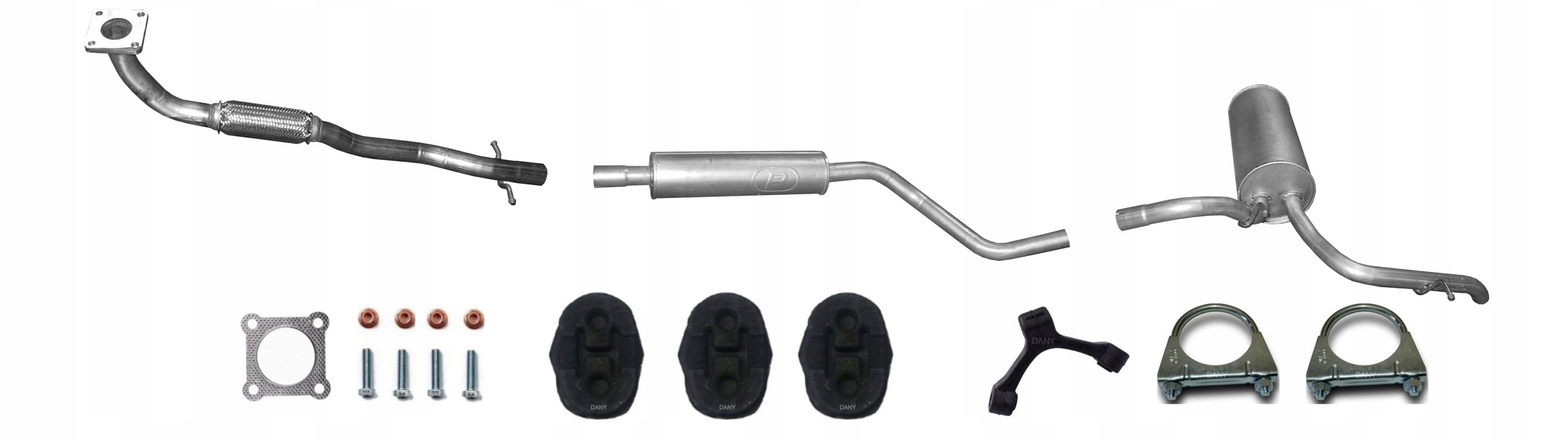 Audi A2 1.4 16V Tłumik Układ Wydechowy Komplet