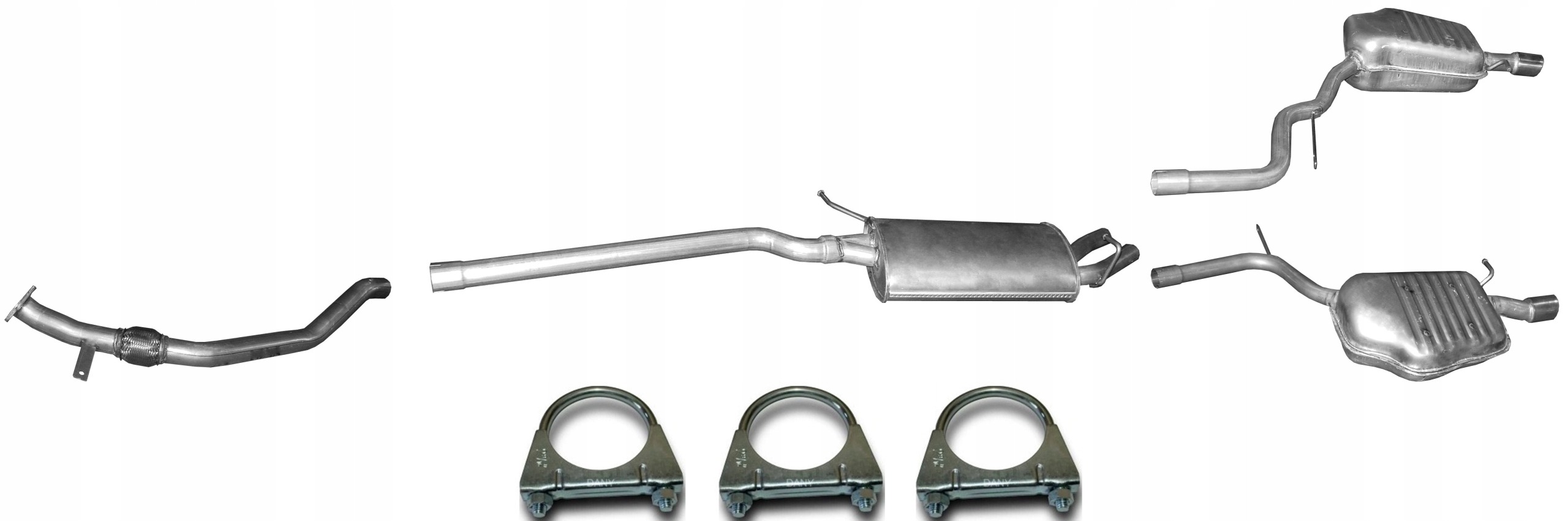 Audi A4 B6 1.8i 20V Turbo Tłumik Układ Wydechowy Komplet