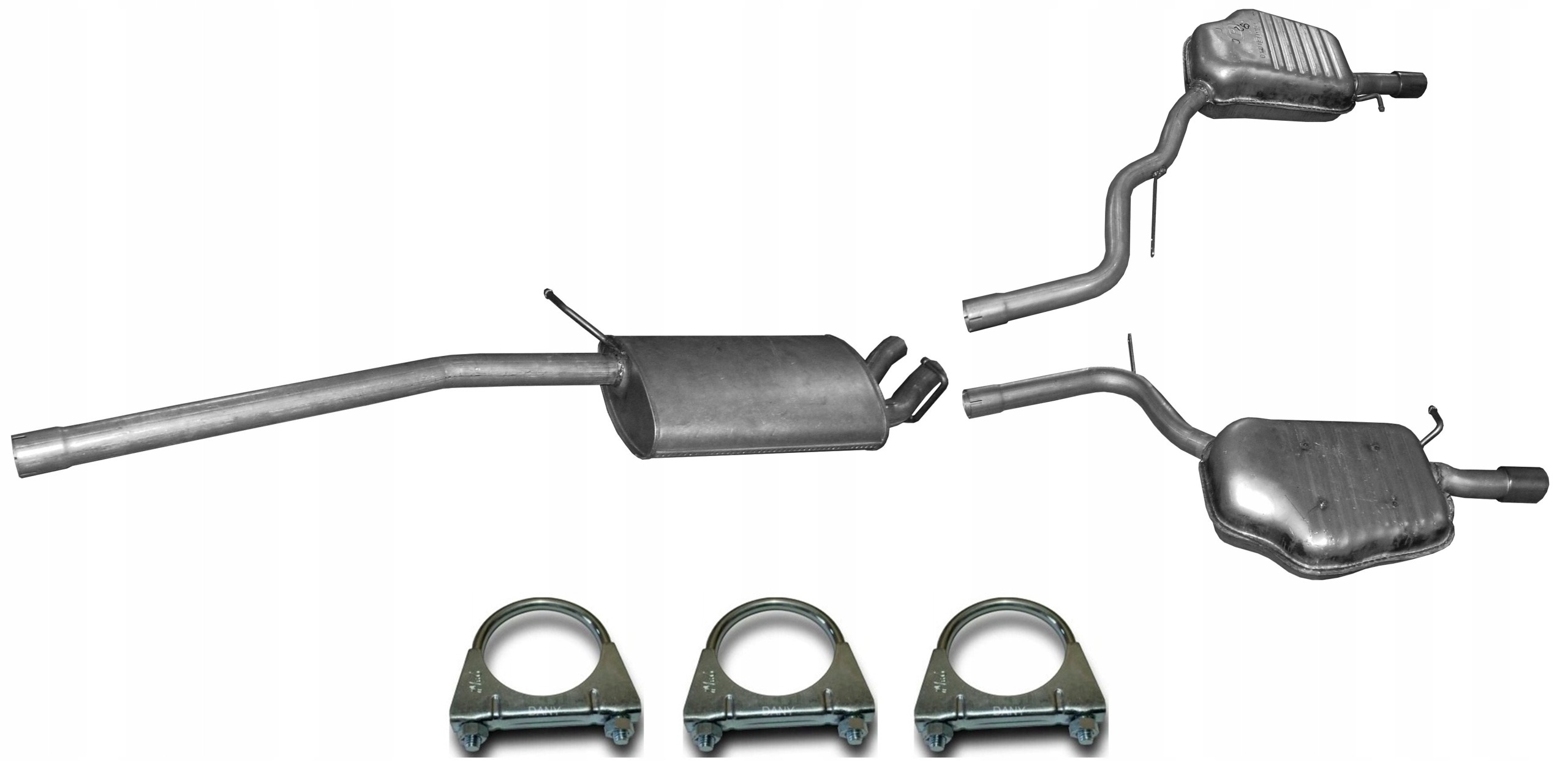 Audi A4 B6 2.5 TDi Tłumik Środkowy Końcowy Lewy + Prawy