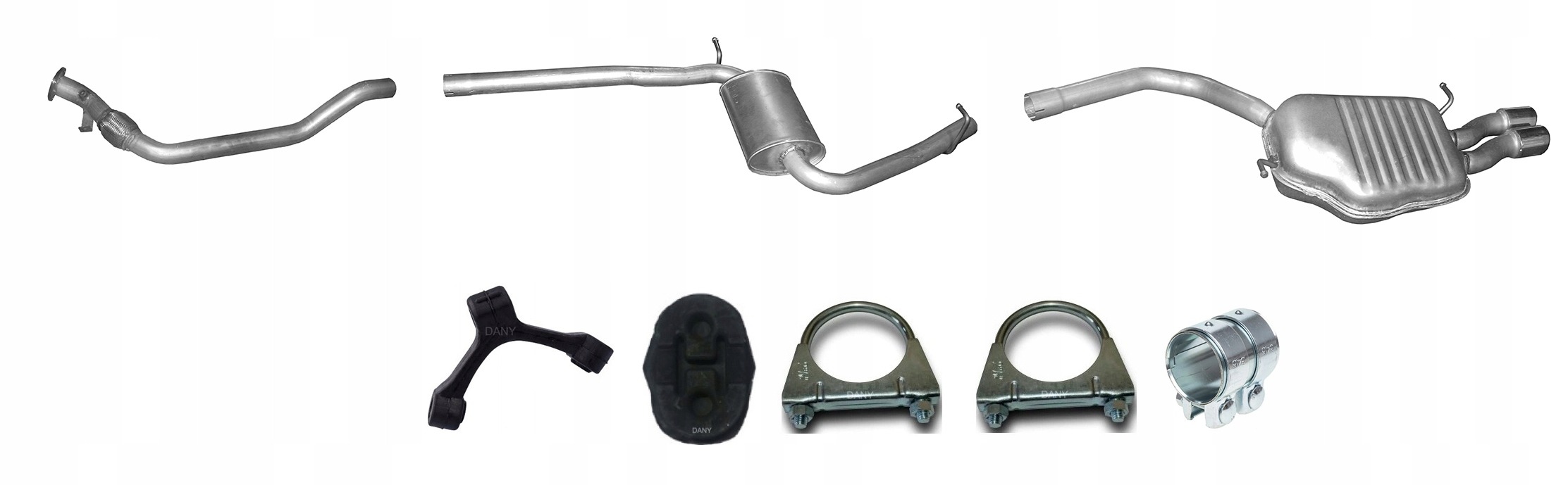 Audi A4 B7 2.0 TDi 103kW (2004-6/2008) Tłumik Układ Wydechowy Komplet