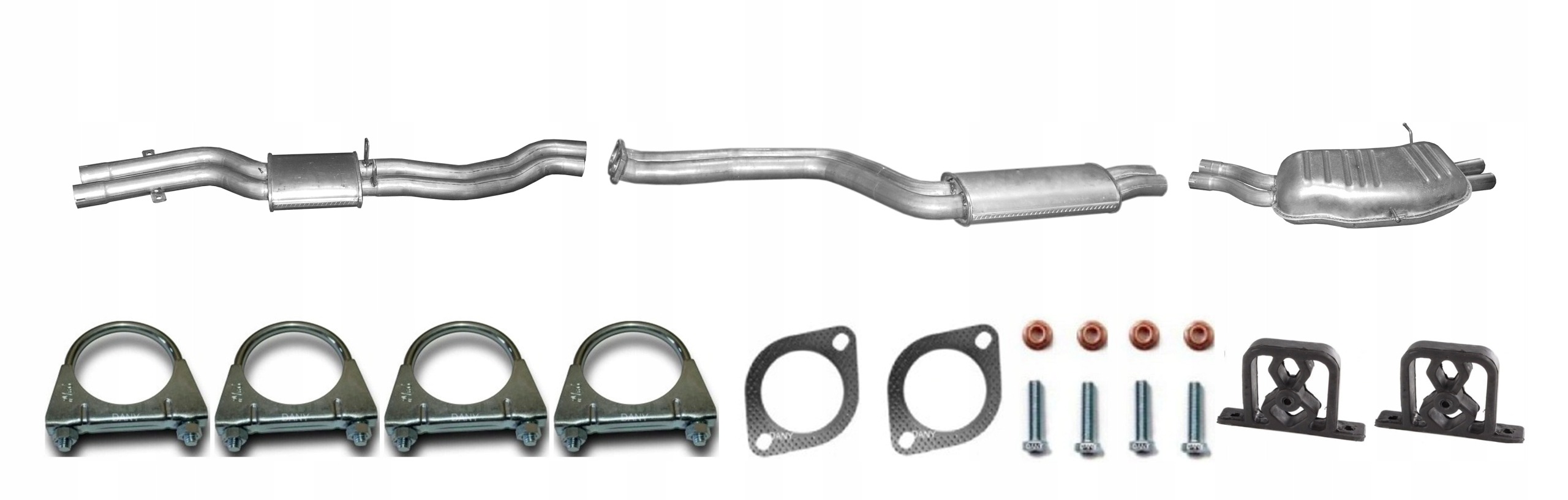 BMW 3 E46 2.2 2.5 3.0 1998-2005 Tłumik Układ Wydechowy Komplet