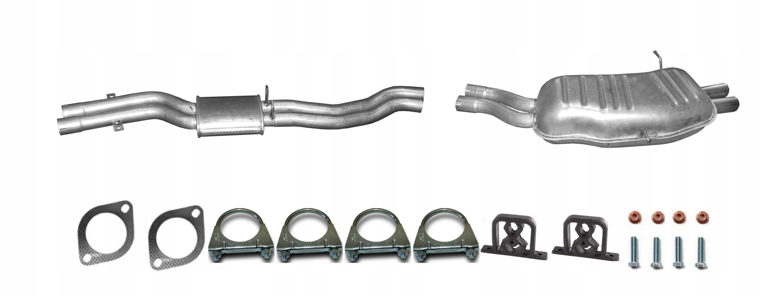 BMW 3 E46 2.2 2.5 3.0 1998-2005 Tłumik Środkowy Tłumik Końcowy