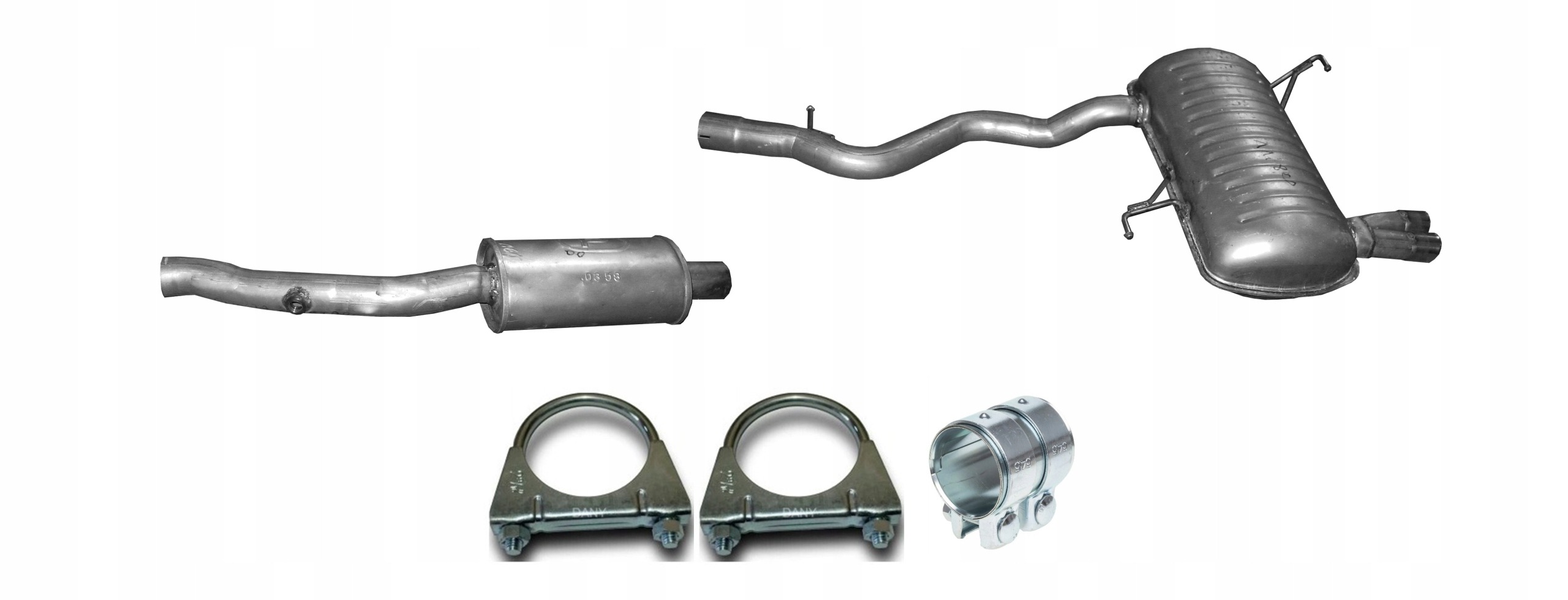 BMW 3 E90 E91 316 318 320 1.6 2.0 2007-2012 Tłumik Środkowy Tłumik Końcowy