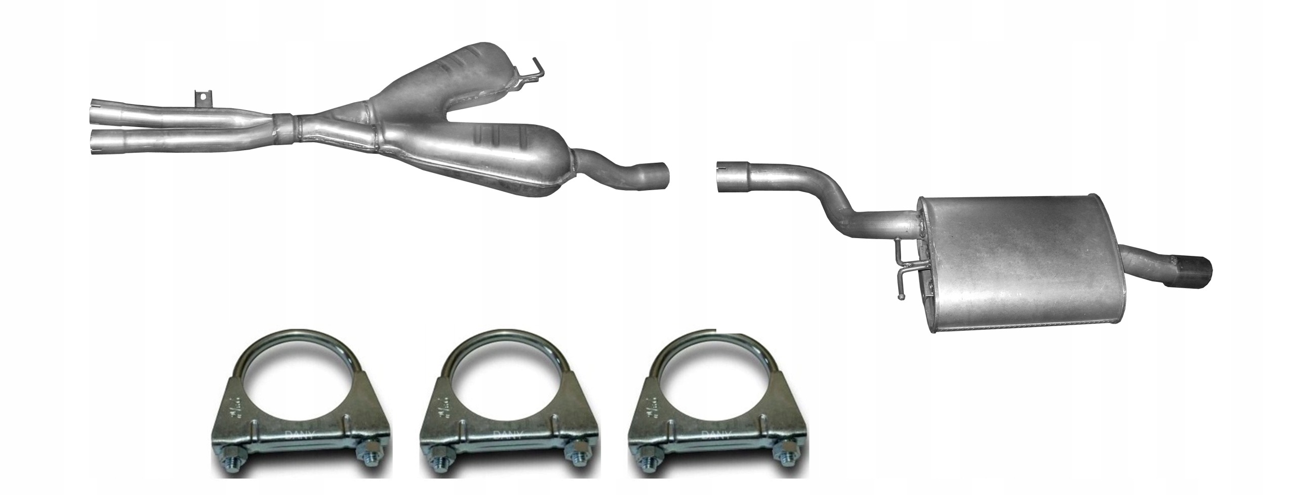 BMW E39 520 525 530 2000-7/2003 Tłumik Środkowy Tłumik Końcowy