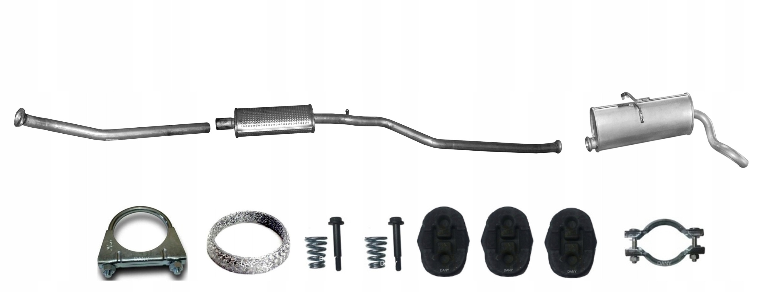 Citroen Berlingo 1.1 1.4 1.6 2000-2003 Tłumik Układ Wydechowy Komplet