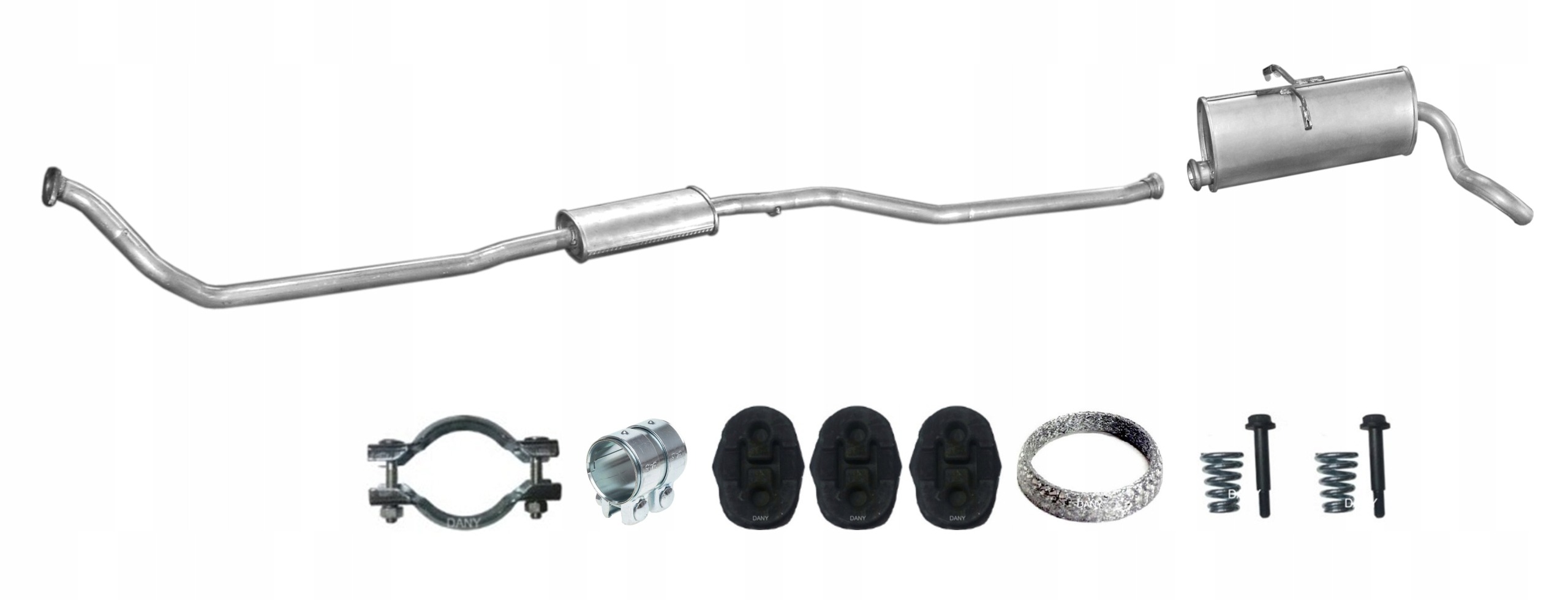 Citroen Berlingo 1.8D 1.9D 1996-2000 Tłumik Środkowy Tłumik Końcowy