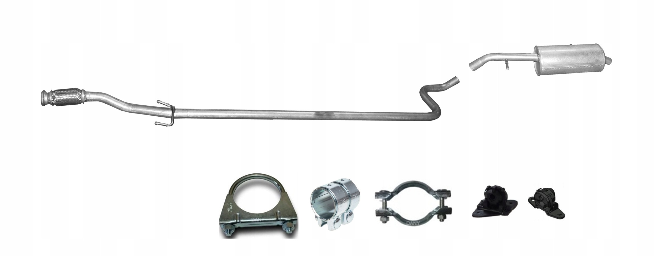 Citroen C2 1.4 HDi 51kW (2003-11/2005 Rura Środkowa Tłumik Końcowy