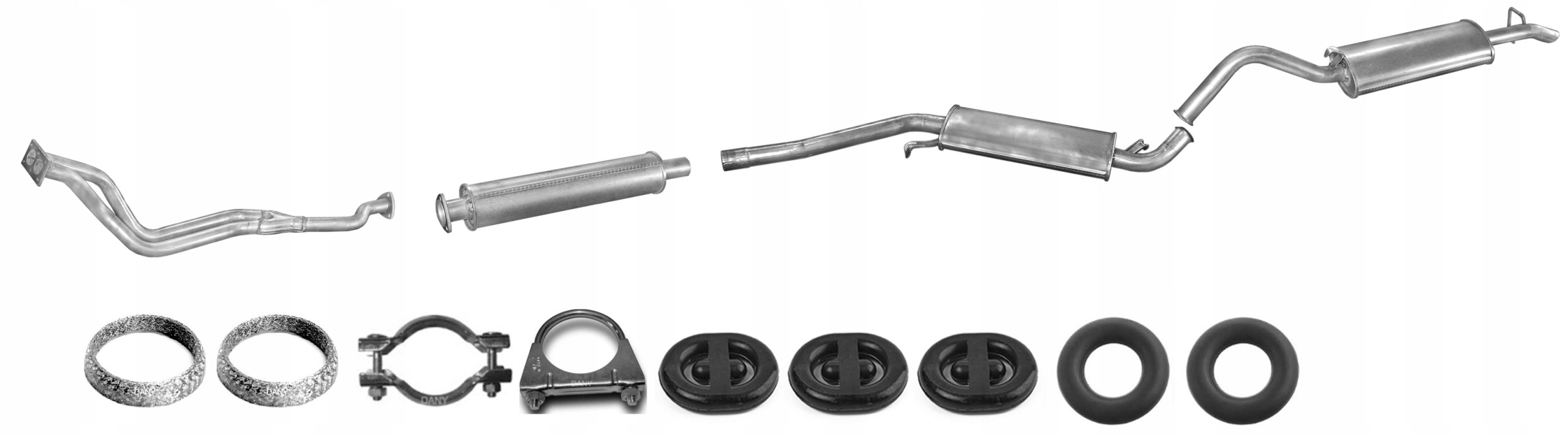 Audi 100 1.9 2.1Tłumik Układ Wydechowy Komplet