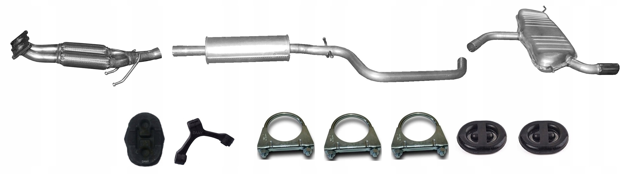 Audi A3 1.6 Tłumik Układ Wydechowy Komplet