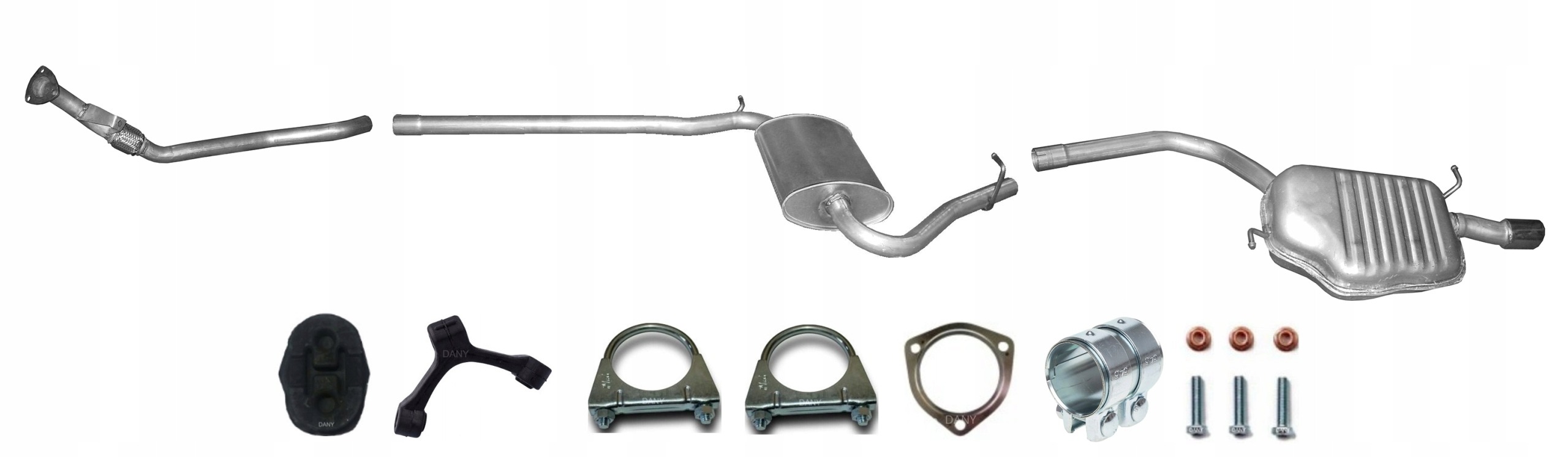 Audi A4 B6 1.6 75kW (2000-5/2003) Tłumik Układ Wydechowy Komplet