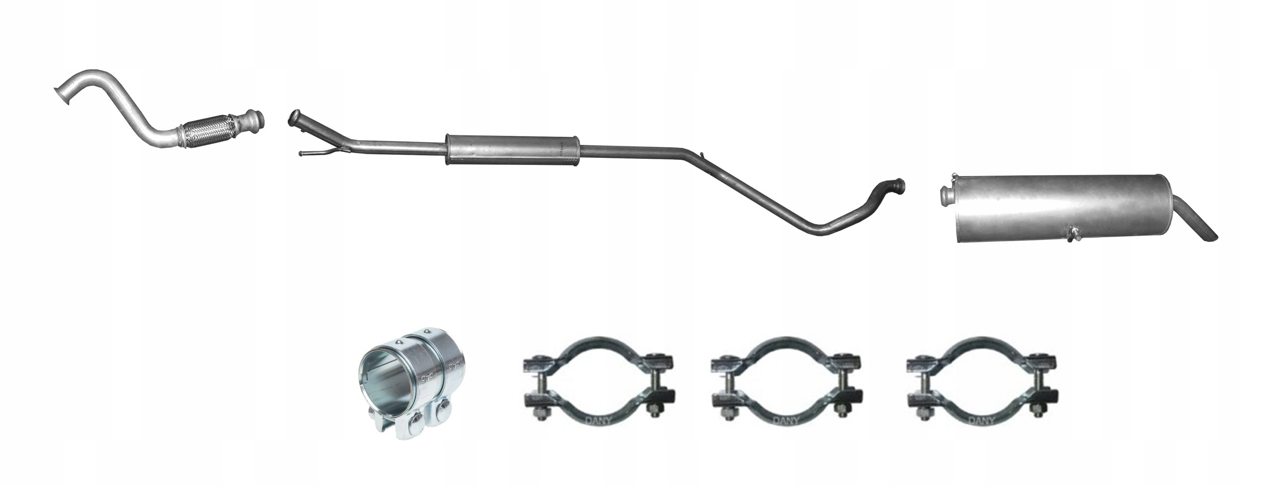 Citroen  C4 1.4i 16V 66kW (2004-2010) Tłumik Układ Wydechowy Komplet